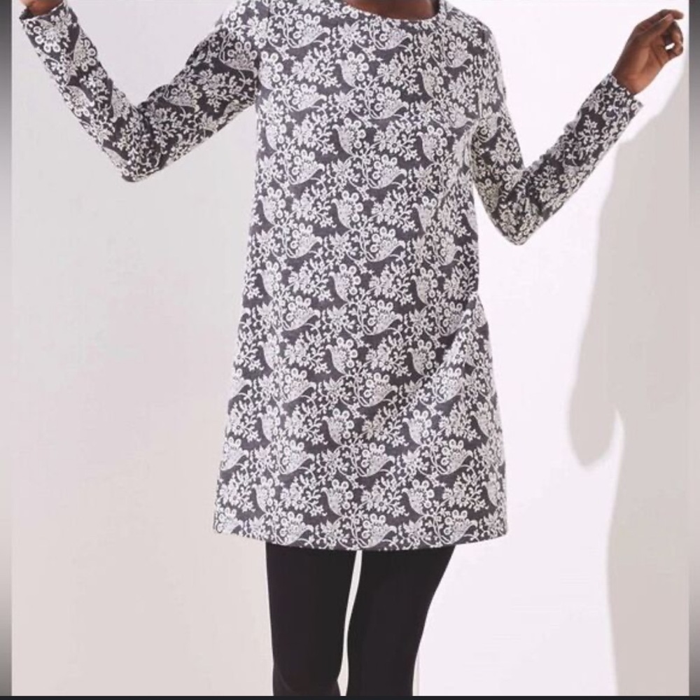 Loft Floral Long Sleeve Dress